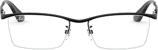 Men's Rx8746d Titanium Rectangular Prescription Eyeglass Frames