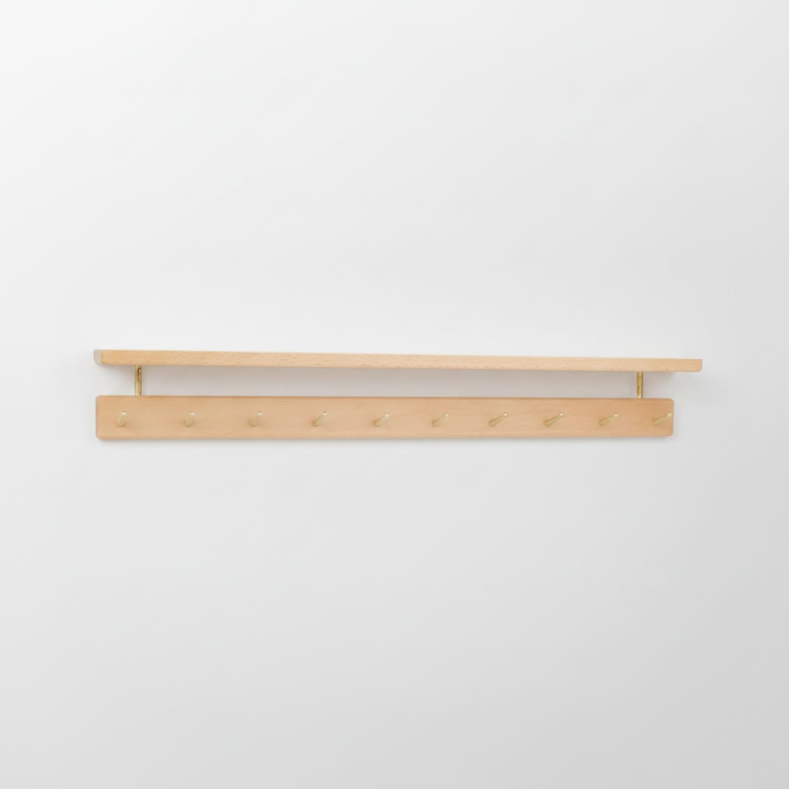 KESOTO Organiteur D'entrée En Bois Hêtre Robuste Porte-Manteau Mural En Bois Épuré Patère Murale pr Intérieur Moderne
