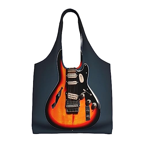 Sac fourre-tout guitares orange en toile le cabas solide qui simplifie le quotidien