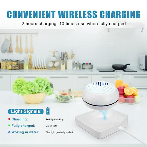 Fruit and Vegetable Washing Machine, Fruit Cleaner Device Kitchen Gadget in Water, Fruit and Veggie Wash for Deep Cleaning