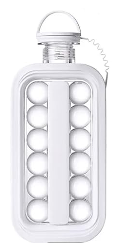 Ice Cube Making Bottle - Bpa Free - Ice Tray - Ice Ball Mold - 2 In 1 - Freezer Safe (White) #TOP14