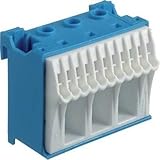 Anschlussart=schraubenlos Hager QUICK CONNECT N-Klemmblock KN14N, Blau, Weiß
