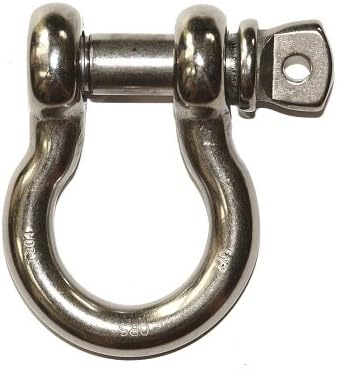 ORS - 1/2" with 5/8" PIN Stainless Steel Us-Type D Ring Shackle - T-304 Screw in Pin