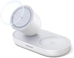 UGREEN Qi2 Certified 25W 2-in-1 Magnetic Wireless Charging Station, Desktop Charging Stand with 48° Viewing Angle, Compatible with iPhone 17/16/15 Series & AirPods, USB-C Cable Included