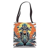 The Spooky Halloween Jack-o-Lantern Motorcycle Tote Bag