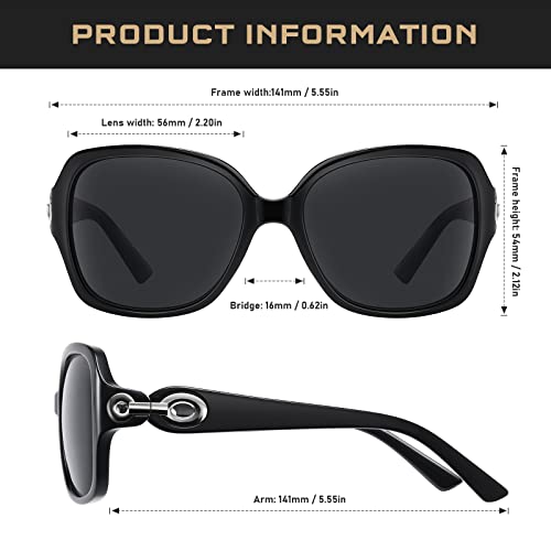 Jaspin Sunglasses Womens Oversized Polarized Sunglasses - Trendy Square Retro Sun Glasses Big Shades Uv400 Protection #TOP2