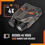 Night Vision Goggles - Nightfox Ember Infrared Night Vision Binoculars, Easy to Use, Large Screen, 4x Zoom, 250m Range, 4K Video, NVG Goggle Binocular for Wildlife, Camping - Image 6
