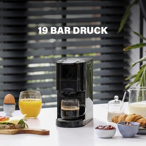 Foto von Princess Multikapsel-Kaffeemaschine 4-in-1 – 1450 Watt, Kapsel, Pads, Gemahlenen Kaffee, BPA-Frei, 249450, 01.249450.01.001, Schwarz, Silber