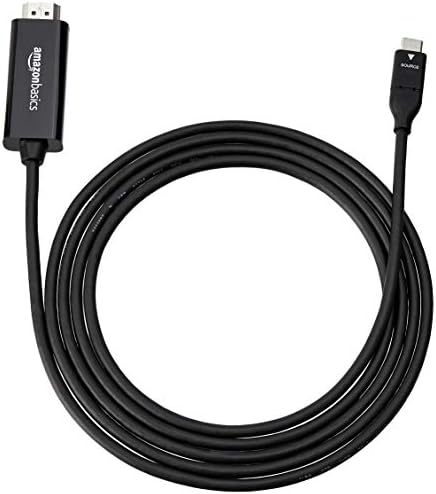 Amazon Basics USB-C to HDMI adapter cable (Thunderbolt 3 compatible) 4K @30 Hz - 180 cm