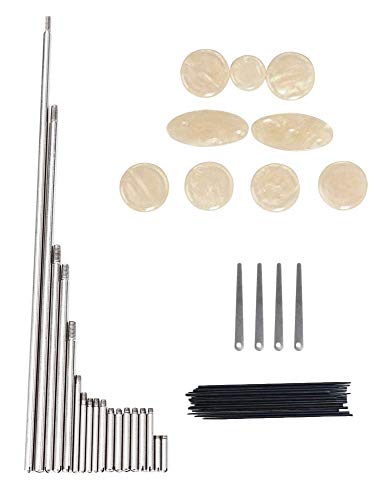 Jiayouy 1 Set Alto Sax Repair Kit Include Sax Inlays Sound Hole Pad Screws Spring Needles Rollers Woodwind Instrument Replacement Accessory #TOP5