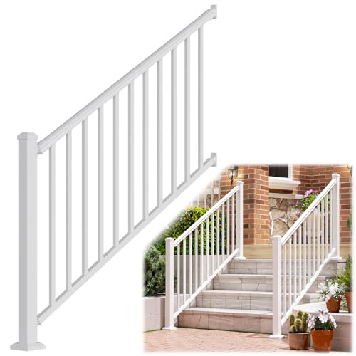 Egadis 36 in x 6 ft Modular Stair Railing Kit, ASTM Certified, White