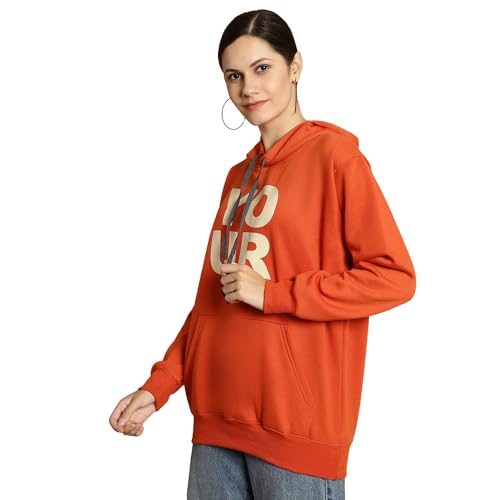 Image of Mack Jonney Printed Hooded Cotton Fleece Sweatshirt for Women-MACK32482