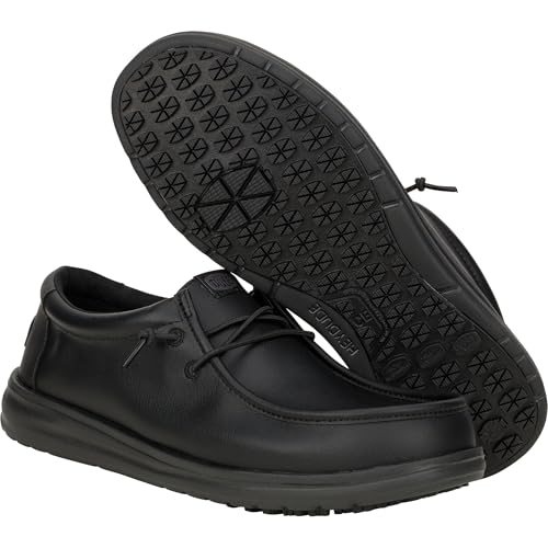 Image of HEYDUDE Men's Wally Work CE Slip-On Loafers | Lightweight CE-Certified Work Shoes | Water-Repellent & Slip-Resistant Outsole