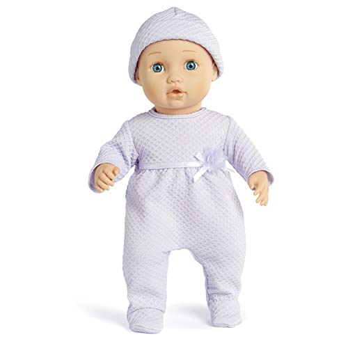 You & Me Baby So Sweet 16-Inch Doll with Clothes, Blue Eyes and Purple Outfit, for Ages 3-6