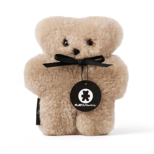 FLATOUTbear Baby Latte 100% Australian Sheepskin Small Teddy Bear