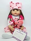 Unpainted Reborn Doll Kits(head,limbs,cloth body) Soft Vinyl Newborn Baby Model Set DIY Art,22-Inch