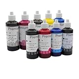 Cette encre universelle est formulée Compatible avec les performances des imprimantes photo et graphiques compatibles.