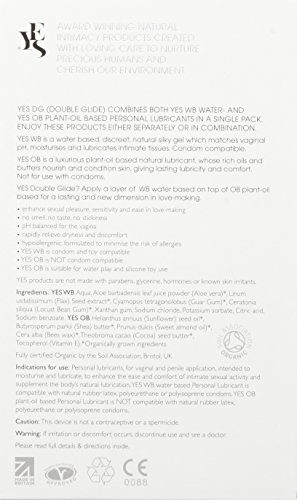 YES DG (double glide) organic water and plant-oil based personal lubricants, 80ml & 100ml - Thumbnail 3