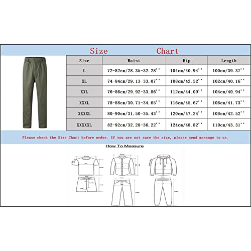 Mens Fashion Loose Cotton Plus Size Pocket Lace Up Elastic Waist Pants Trousers Overall Boys Winter (Khaki, Xxxxxl) #TOP5