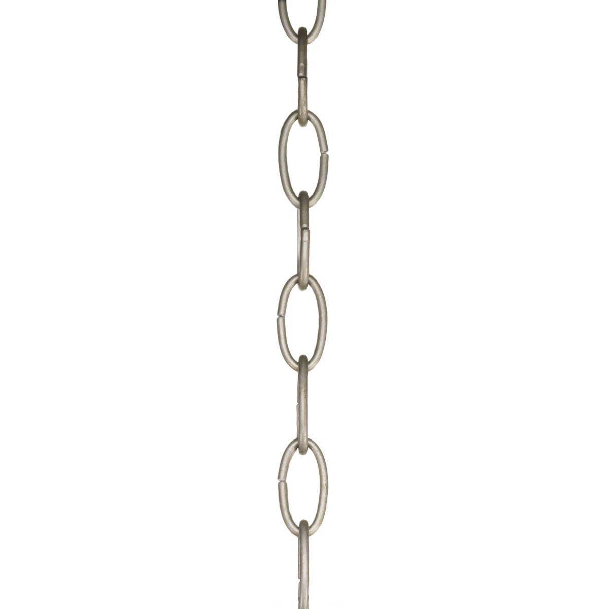 Progress Lighting Accessory Chain - 10' of 9 Gauge Chain, Indoor &amp; Outdoor, P8757-134, Silver Ridge
