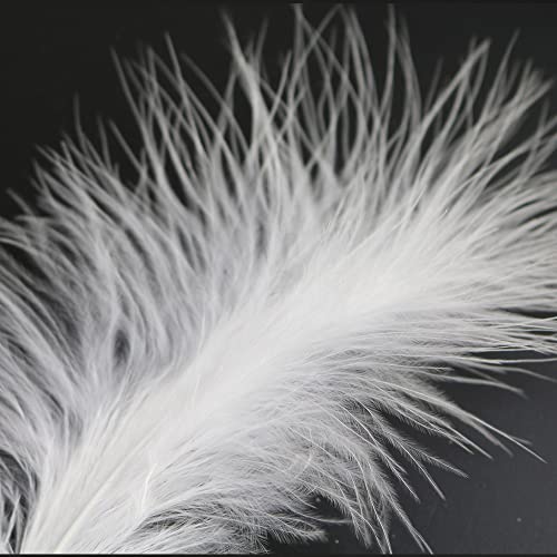 Fluffy Turkey Marabou Feathers For Crafts Diy Earrings Making Dream Catcher Decorations (White) #TOP2