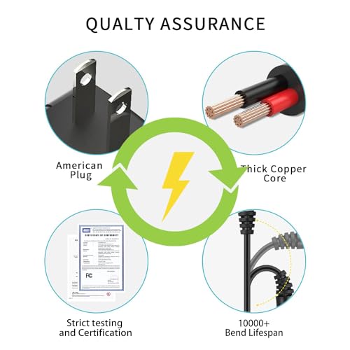 image for EVERSECU DC12V 1A Switching Power Supply Adapter, Security Camera Powe