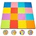 TOYVELT Foam Puzzle Floor Mat for Kids 12x12-16 Interlocking Play Mat Tiles with Colors, Shapes, Alphabet, ABC, Numbers - Educational Large Puzzle Foam Floor Tiles for Crawling