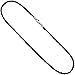 Produktbild Jobo Damen-Halskette aus schwarzem Nylon mit Karabiner aus Edelstahl 45 cm