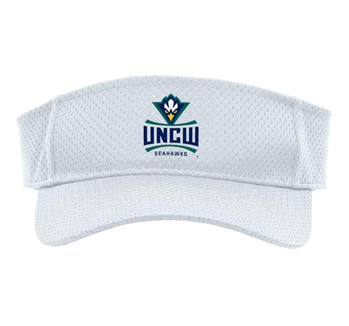North Carolina Wilmington Seahawks | NCAA UNC | PPNCW010 Sport Sun Visor, Adult, One Size, White