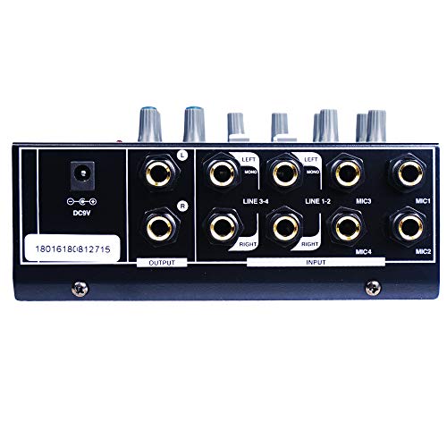 8-Channel Mono Stereo Karaoke Mini Mixer With 1/4” Inputs And Outputs, Echo/Delay Effect And Depth Controls (Triton-A08) #TOP1