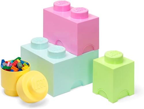 Miniatura 2 de LEGO - Juego de 4 cajas de almacenamiento apilables de ladrillo de almacenamiento, tamaño L, paquete múltiple