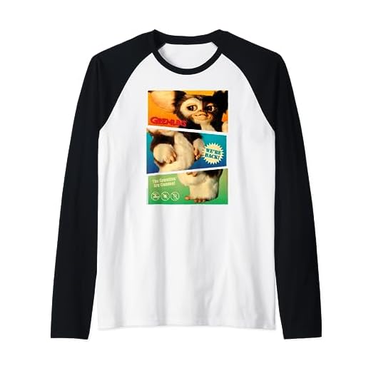Gremlins Gizmo Camiseta Manga Raglan