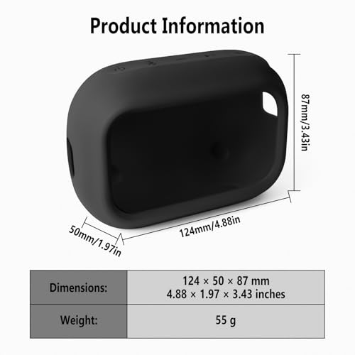 Image of Geiomoo Soft Silicone Case for Anker Soundcore Select 4 Go Speaker, Protective Portable Scratch Shock Resistant Cover (Black)