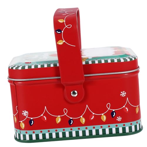 LALADEFIEE Christmas Cookie Multi-use Tinplate Storage Container for Treats Decorations Stylish Design for Holiday Celebrations Special Occasions Xmas Box