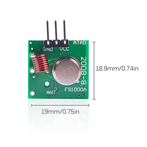 Hailege 5 Sets 433M Sender + Empfänger Kit Hochfrequenz Super regeneratives Transceiver-Modul für Einbruchalarm