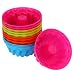 Produktbild OUNONA 12Pcs Silikon Gugelhupf Backform, Wiederverwendbare Kuchenform Set für DIY Backen(gelegentliche Farben)
