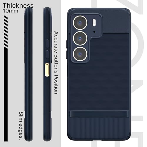 Image of Outlouders Bumper Case for Realme C75 | Full Camera Protection | TPU Soft Flexible Shockproof Back Cover (Blue)