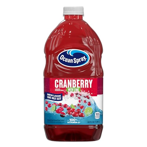 Ocean Spray Cranberry Juice Cocktail With Lime, 64 Ounce (Pack of 8)