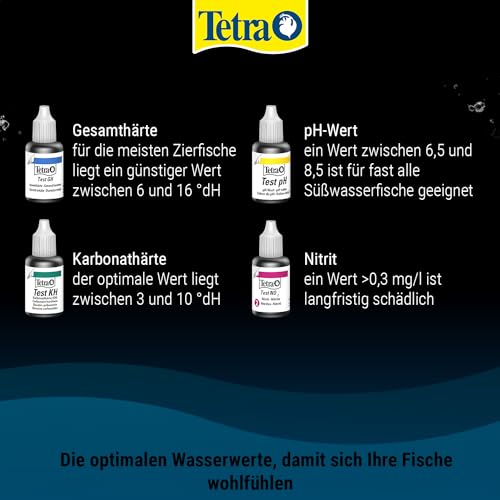 Tetra WasserTest Set für Aquarien und Gartenteiche zur Wasserwertbestimmung
