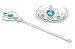 Kuzhi Frozen Crown Tiara and Wand Set - Silver Heart Jewel (Blue)