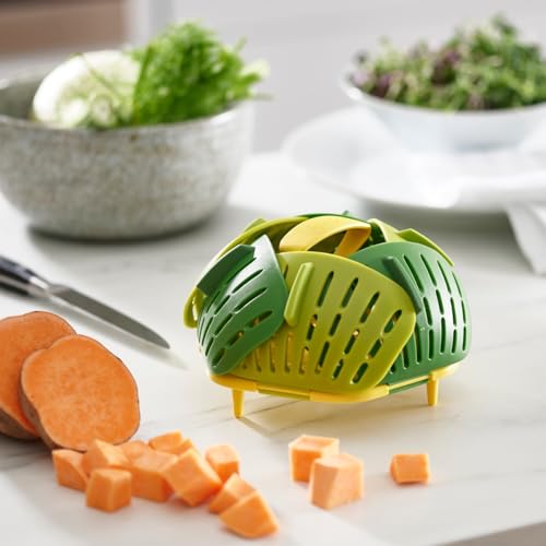 Miniatura 5 de Joseph Joseph Bloom Cesta Vaporera Plegable Para Verduras, Almacenamiento Compacto - Verde