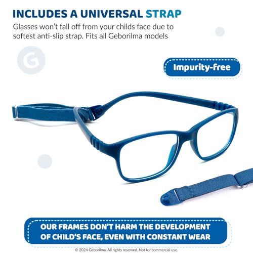 Image of Unbreakable Kids Glasses For 6-9 Years - 49-16-125 Sport Glasses For Kids Compatible with Prescription Lenses
