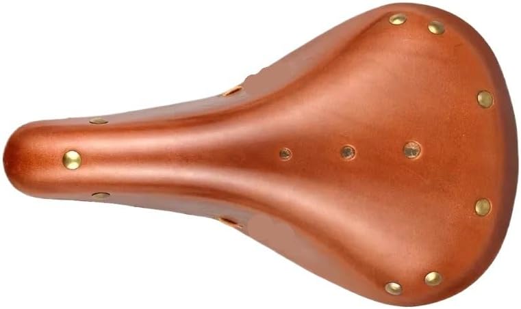Retro Bike Saddle Soft Leather Bicycle Saddle Women Men for Vintage Handmade City Commuter Electric e-Bikes Parts(Red)