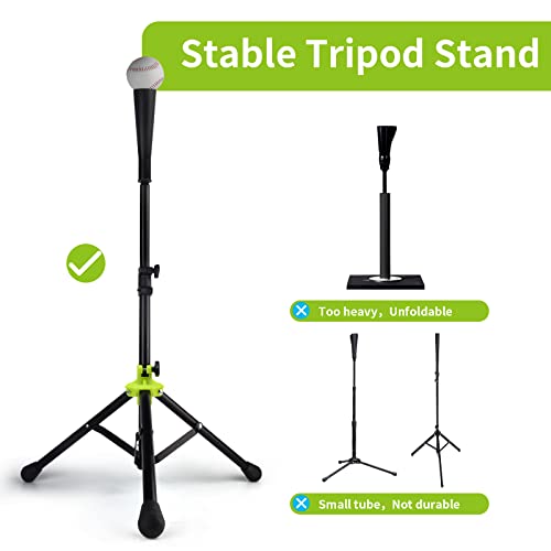 Eastgoing Heavy Duty Baseball And Softball Portable Travel Batting Tee. Easy Adjustable Height | Portable & Collapsible. Hitting Tee For Any Age Player Baseball #TOP3