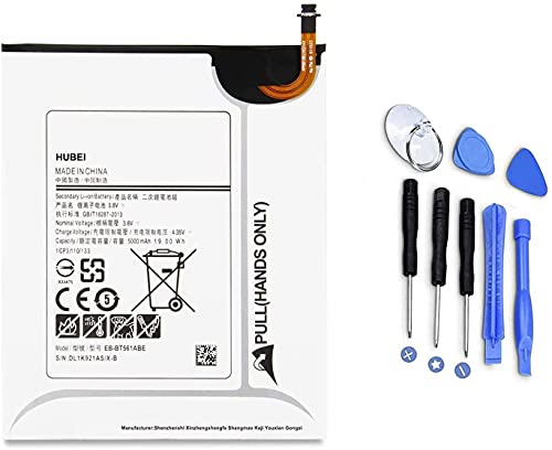 EB-BT561ABE EB-BT561ABA Remplacement de la Batterie de la Tablette pour Samsung Galaxy Tab E 9.6 T560 T561 SM-T560(WiFi) SM-T561(3G & WiFi) SM-T565 (US & Canada) SM-T561Y SM-T561M(3.8V 5000mAh) Cover