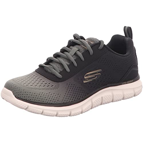 Skechers 232399 Olbk, Zapatillas Hombre, Verde Oliva Textil Ribete Negro, 45 EU