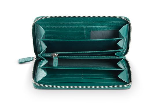 Valentini Portel Damski Portmonetka, Zielony Metallic