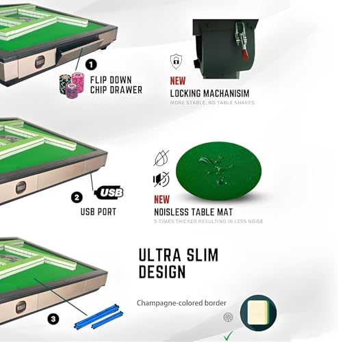 Mesa automática plegable de Mahjong con fichas 42mm miniatura 3