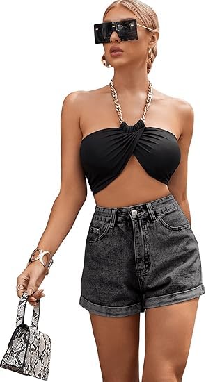 Enviable Distressed Bottom Denim | Shorts for Women with Designer Hemline |Button Closure|Stretchable| Washed Design Faded Style-picture-26