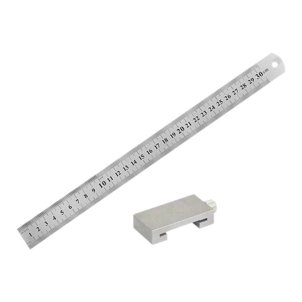 Littimoon Metal Carpenter Carpentry Square Woodworking Tools Carpentry Steel Ruler Positioning Limit Block Measuring